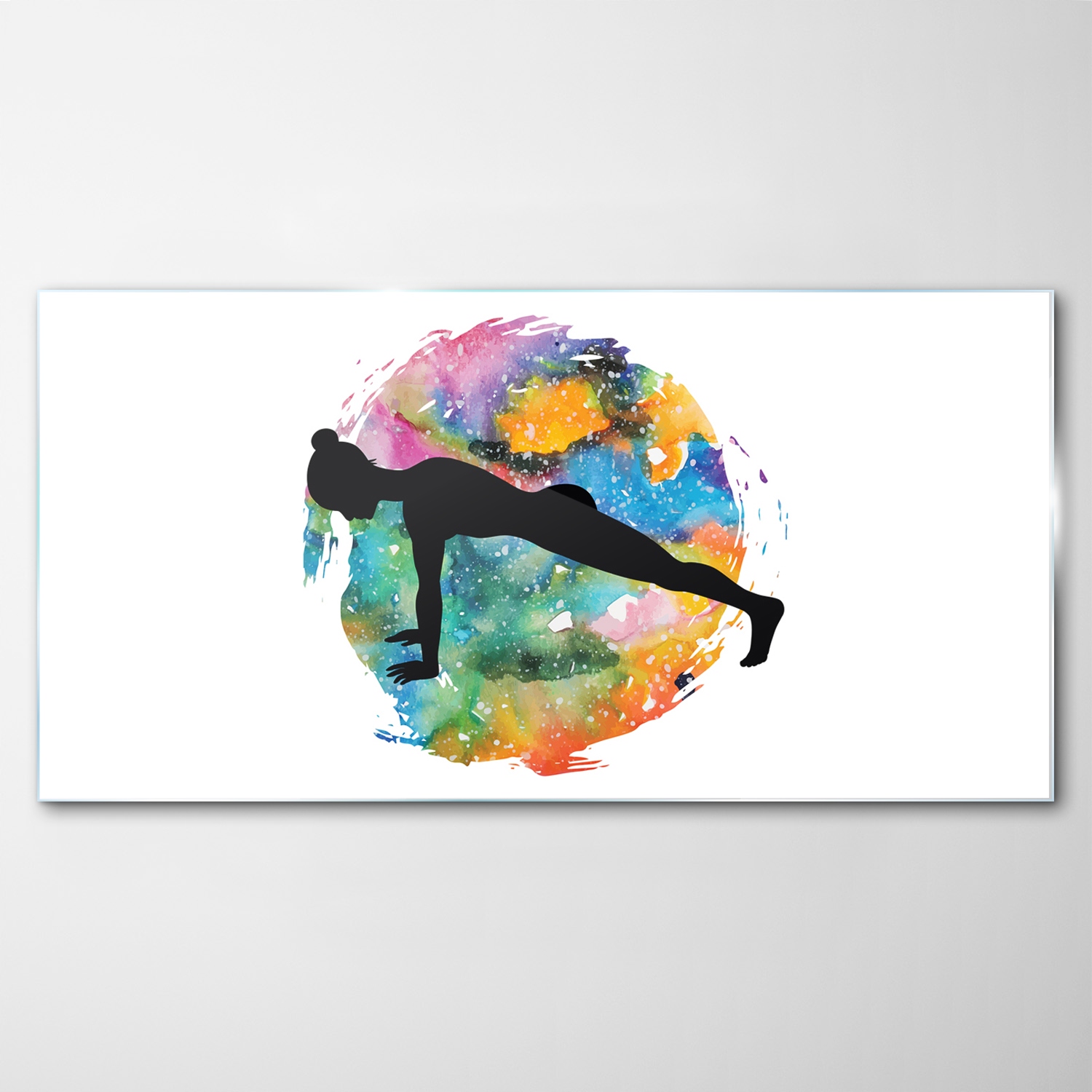 Sklenený obraz Dekor Posilňovňa Fitnes Žena 140x70