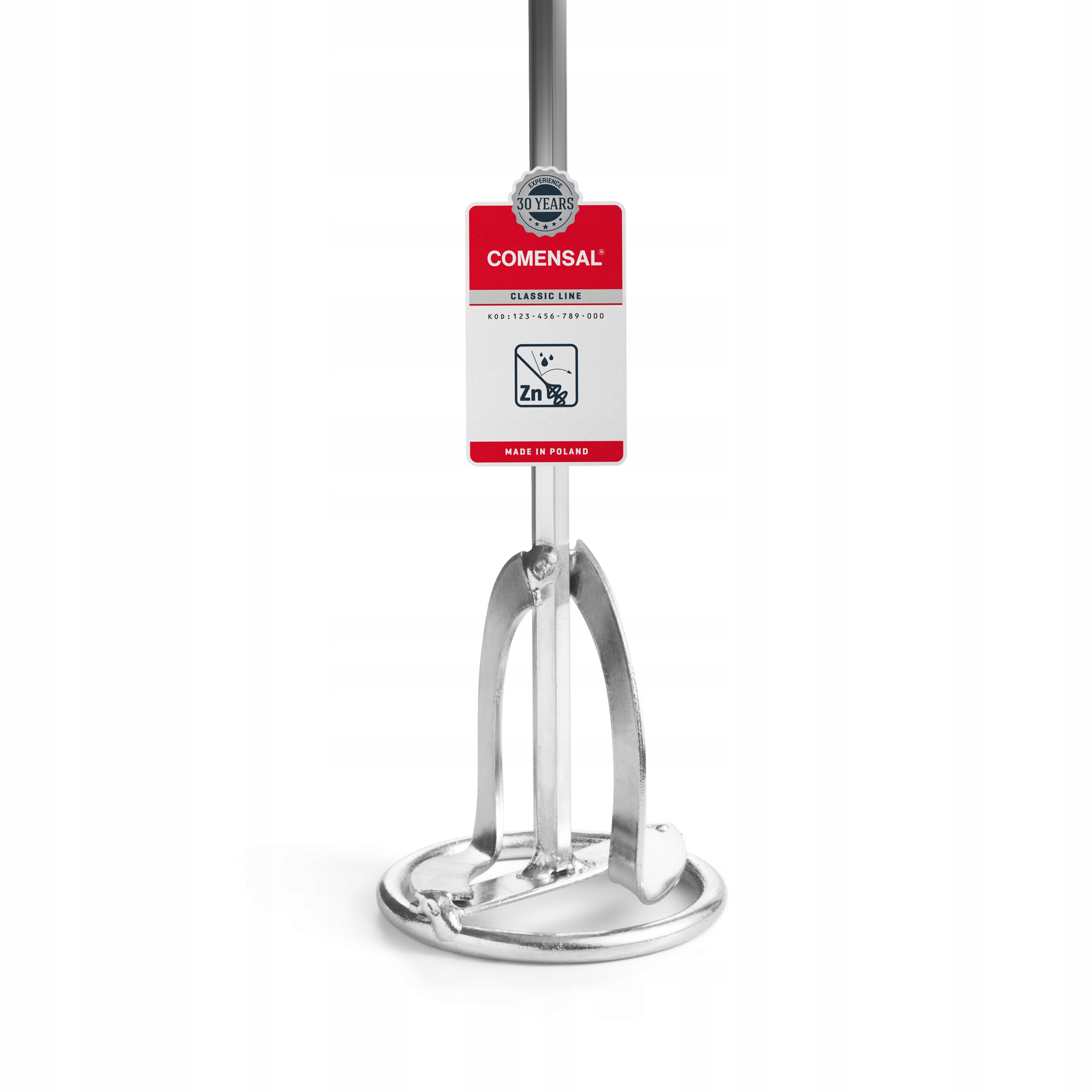 COMENSAL МЕШАЛКА ДЛЯ КЛЕЕВОЙ КРАСКИ ОЦИНКОВАННАЯ 60 ММ ШЕСТИГРАННАЯ ФИКСАЦИЯ