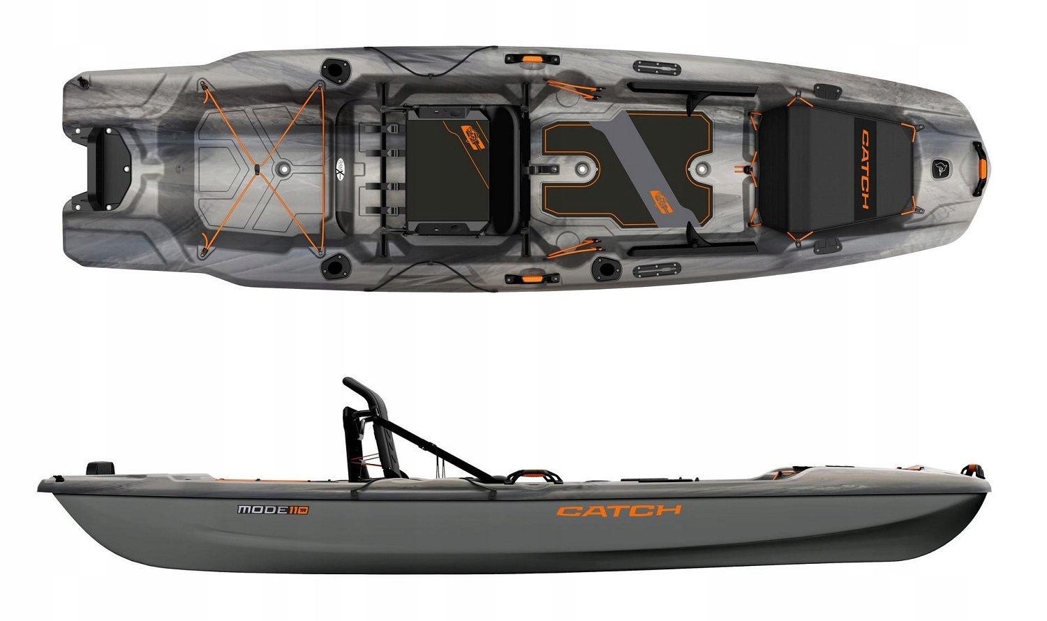 Jednoosobowy Kajak Wędkarski Catch Mode 110 Tr Pelican Pawęż Pod Silnik