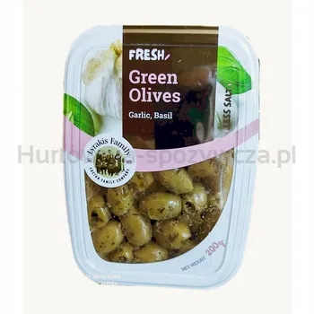 Lyrakis Family Zelené Olivy sušené česnekem a bazalkou