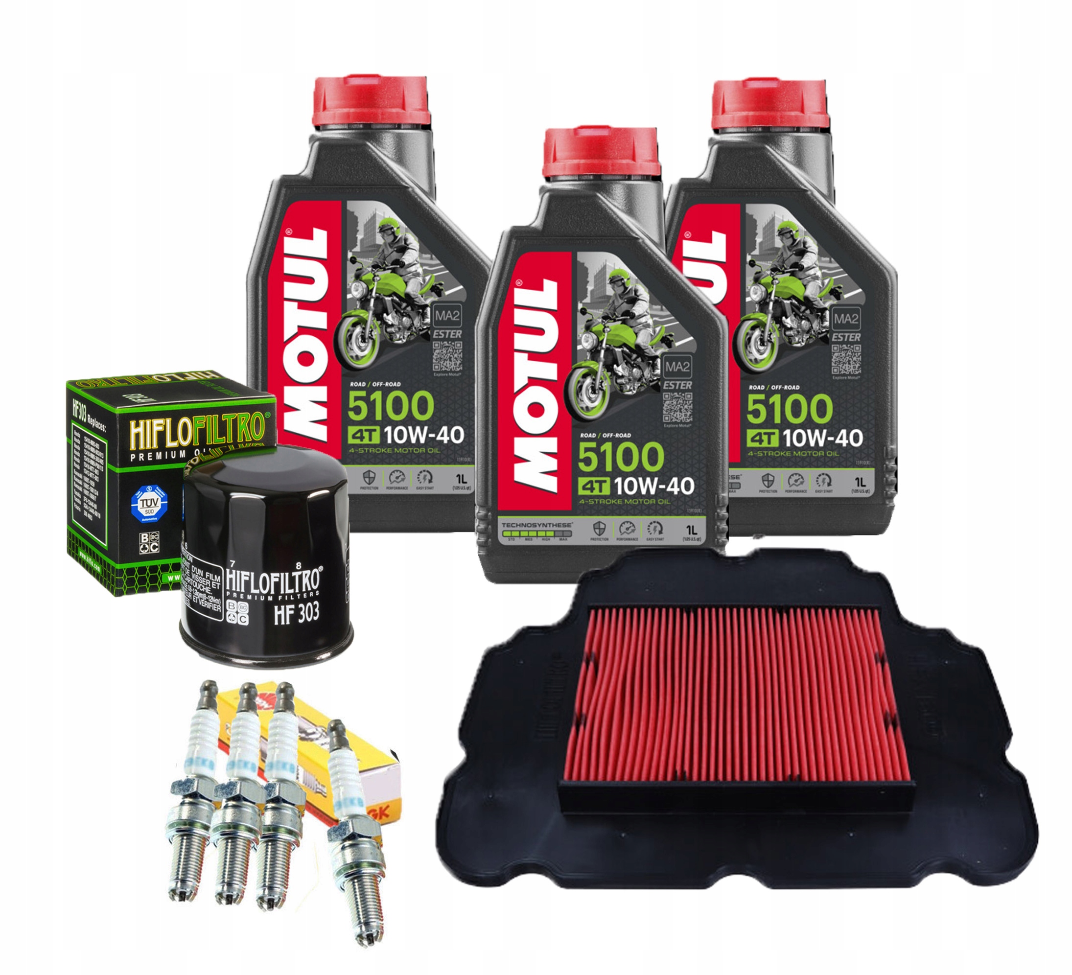 Olej Motul 5100 HONDA NTV 650 NT650V Filtry Świece