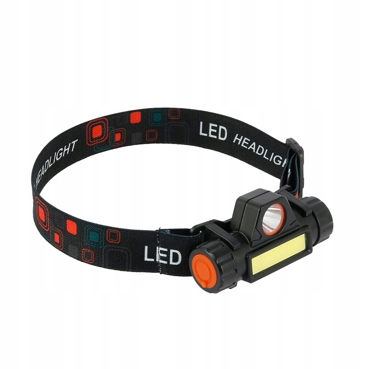 LATARKA CZOŁOWA LED 4w1 MINI REFLEKTOR Z MAGNESEM AKUMULATOR ŁADOWANIE USB Marka bez marki