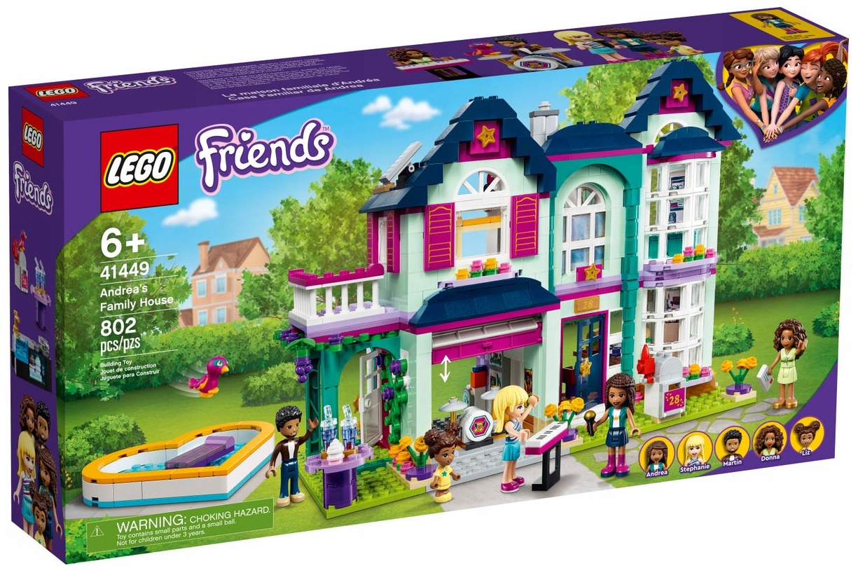 

Lego Friends Dom Rodzinny Andrei Z Basenem 41449