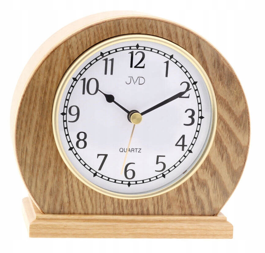 Drevené Hnedé Tiché Okrúhle Krbové Hodiny Retro Jvd HS3280.1 14 cm