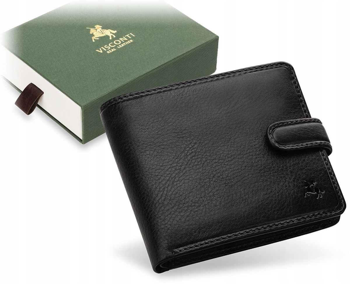 

Portfel Męski Visconti Poziomy Skórzany Skóra Rifd