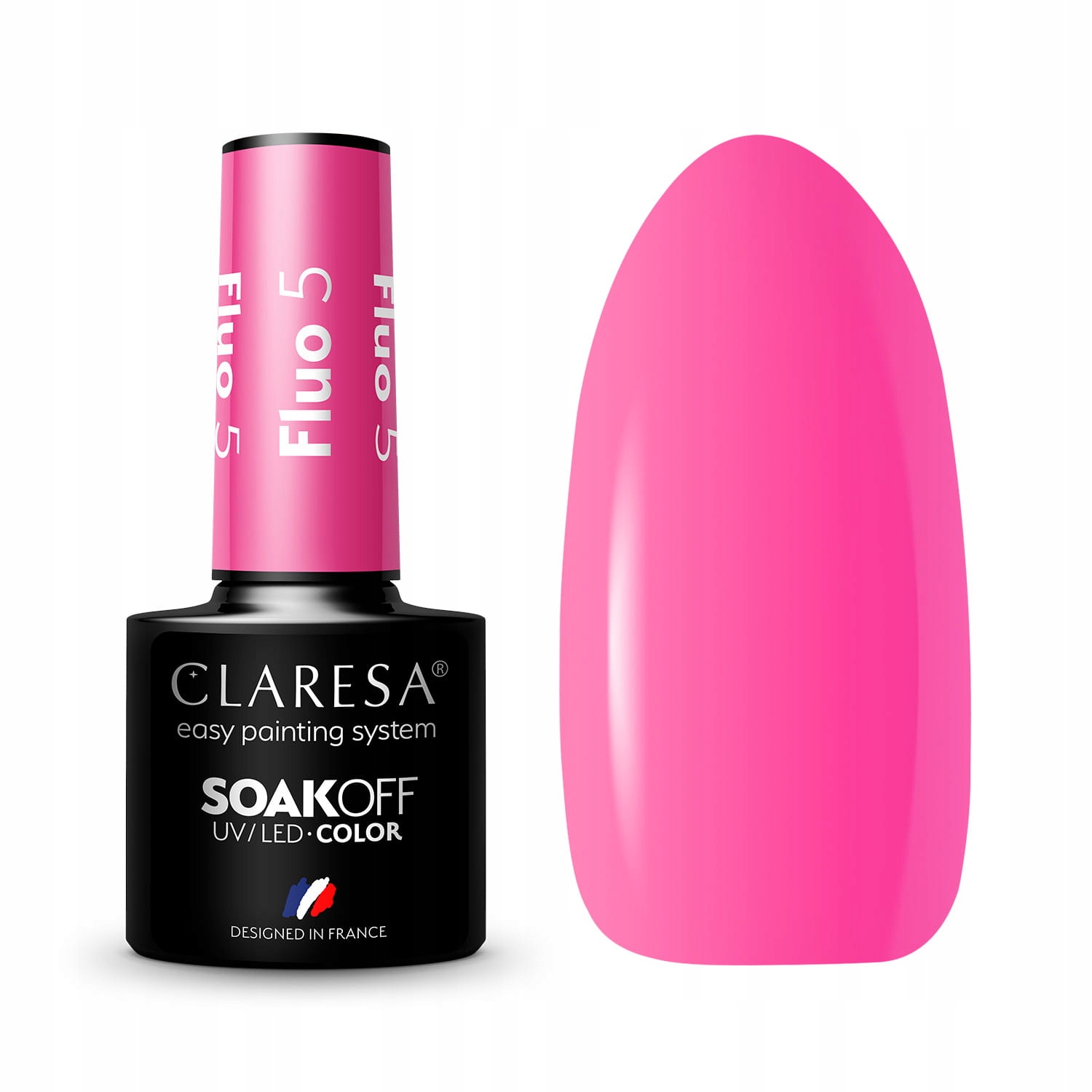 

Claresa lakier hybrydowy neonowy różowy Fluo 5