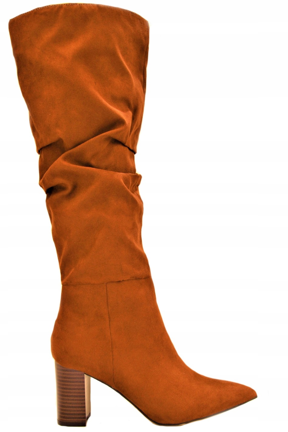 KOZAKI BRĄZOWE DAMSKIE NA ZAMEK 41 JUSTFAB 2Z6D3*