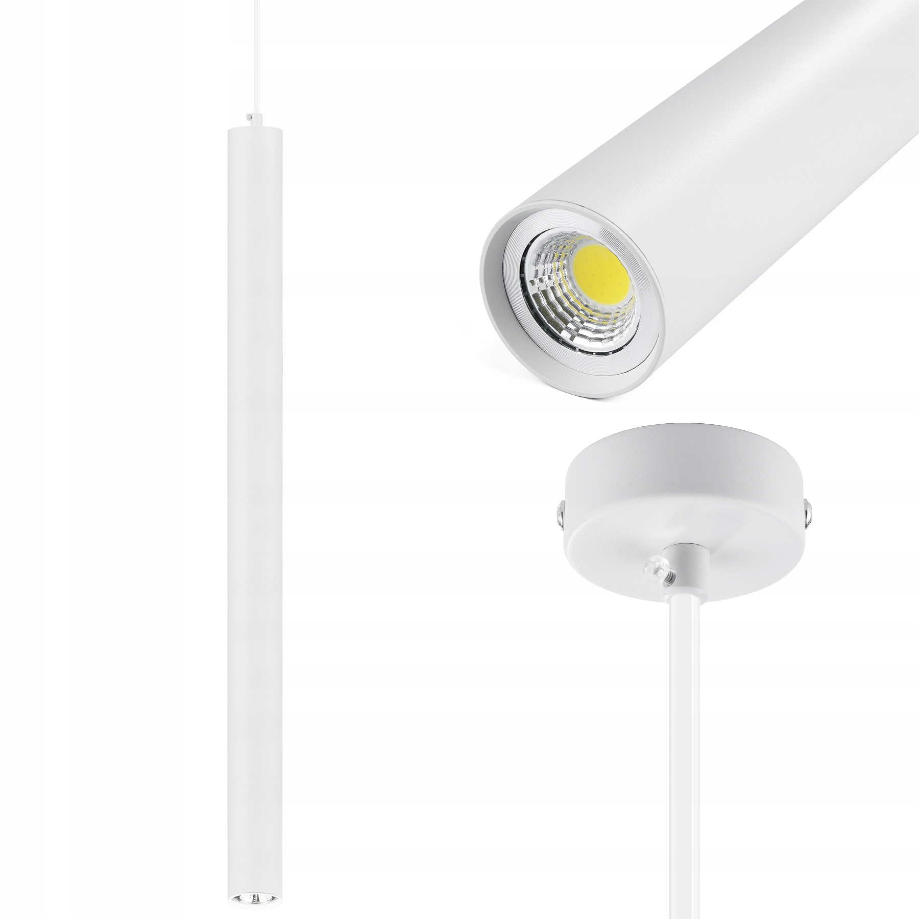 Závěsná Stropní Led Lampa Tuba Cylinder Trubka Zwis Spot Slim Metal 8W 80cm