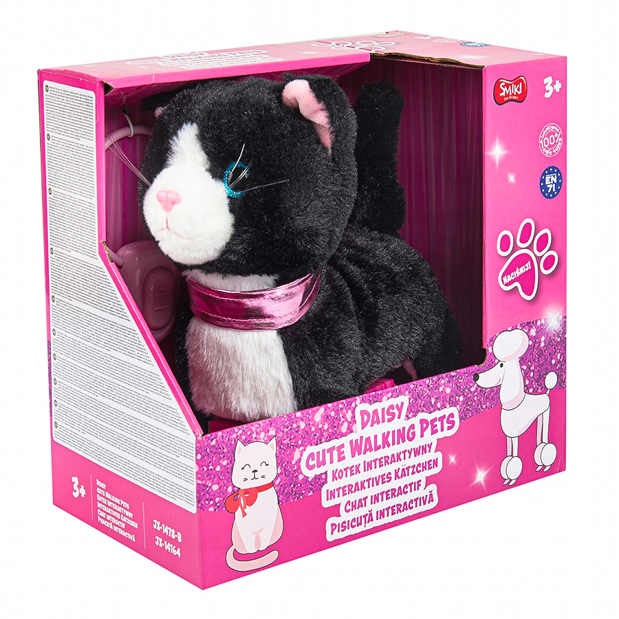 Interaktyvus pliušinis žaislas Smiki kačiukas Daisy juodas