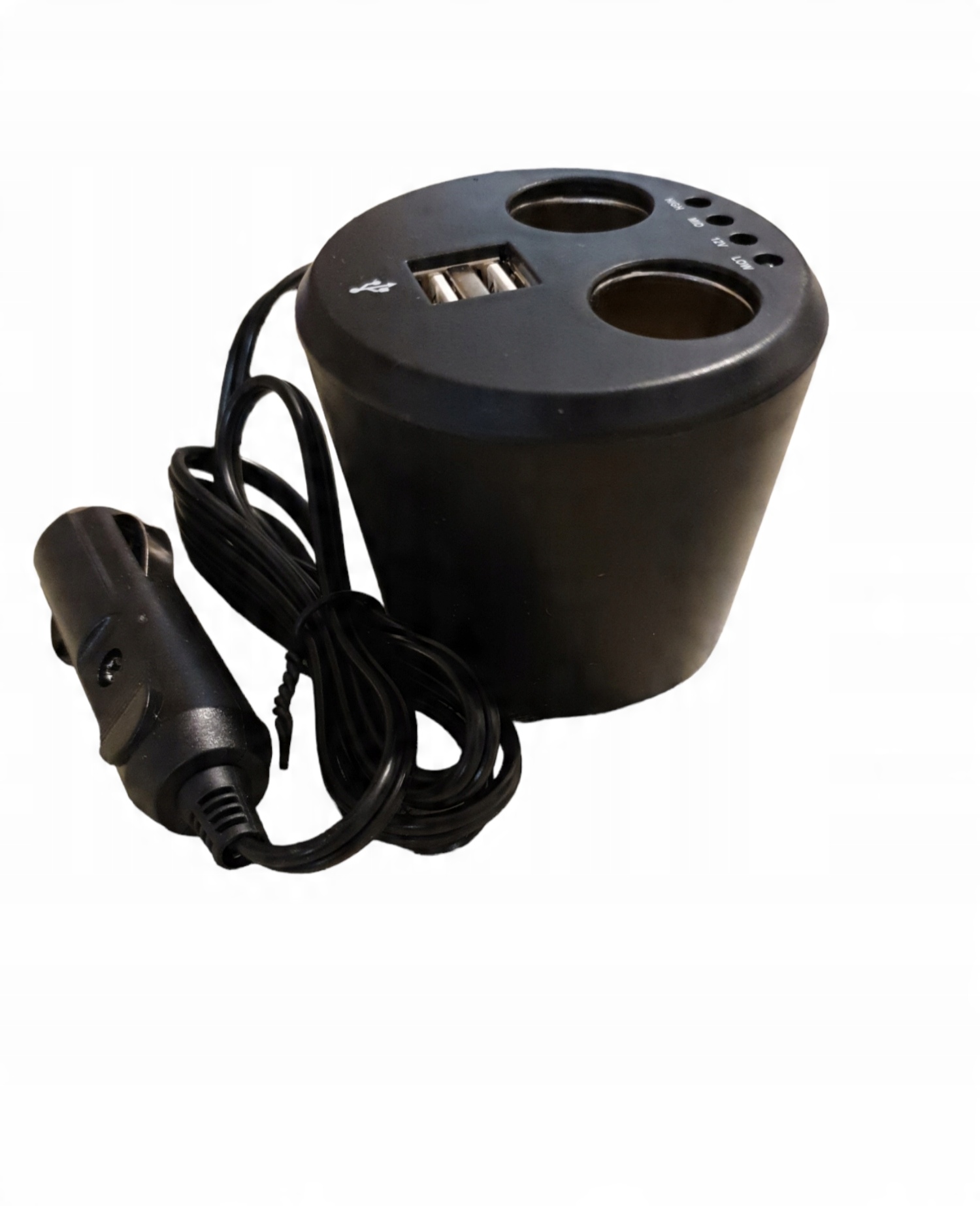 

Rozdzielacz Gniazda Zapalniczki x2 Usb x 2 Kubek