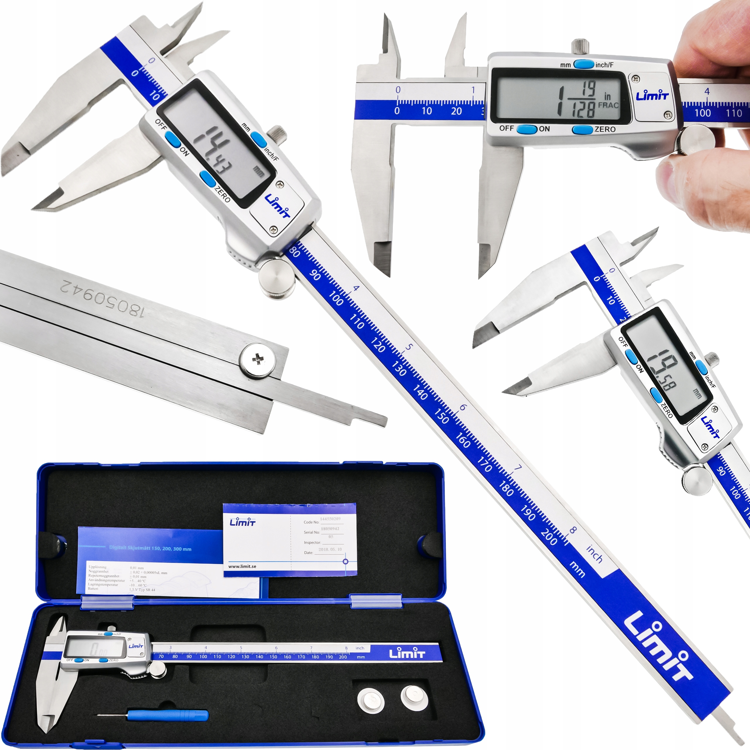 SUWMIARKA ELEKTRONICZNA CYFROWA 200mm 0,01mm LIMIT