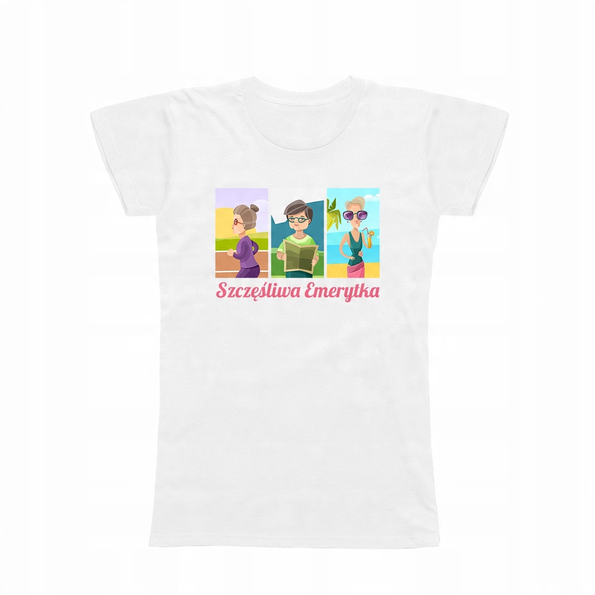 

S - Koszulka T-shirt Dla Babci Szczęśliwa Emerytka