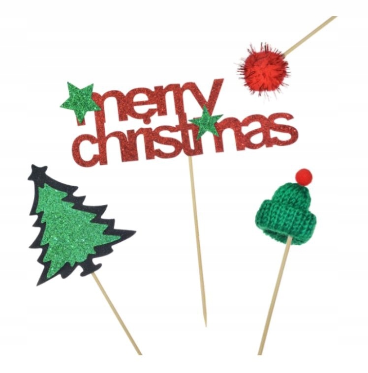 

Toppery Pikery Merry Christmas Ozdoba Święta 4szt