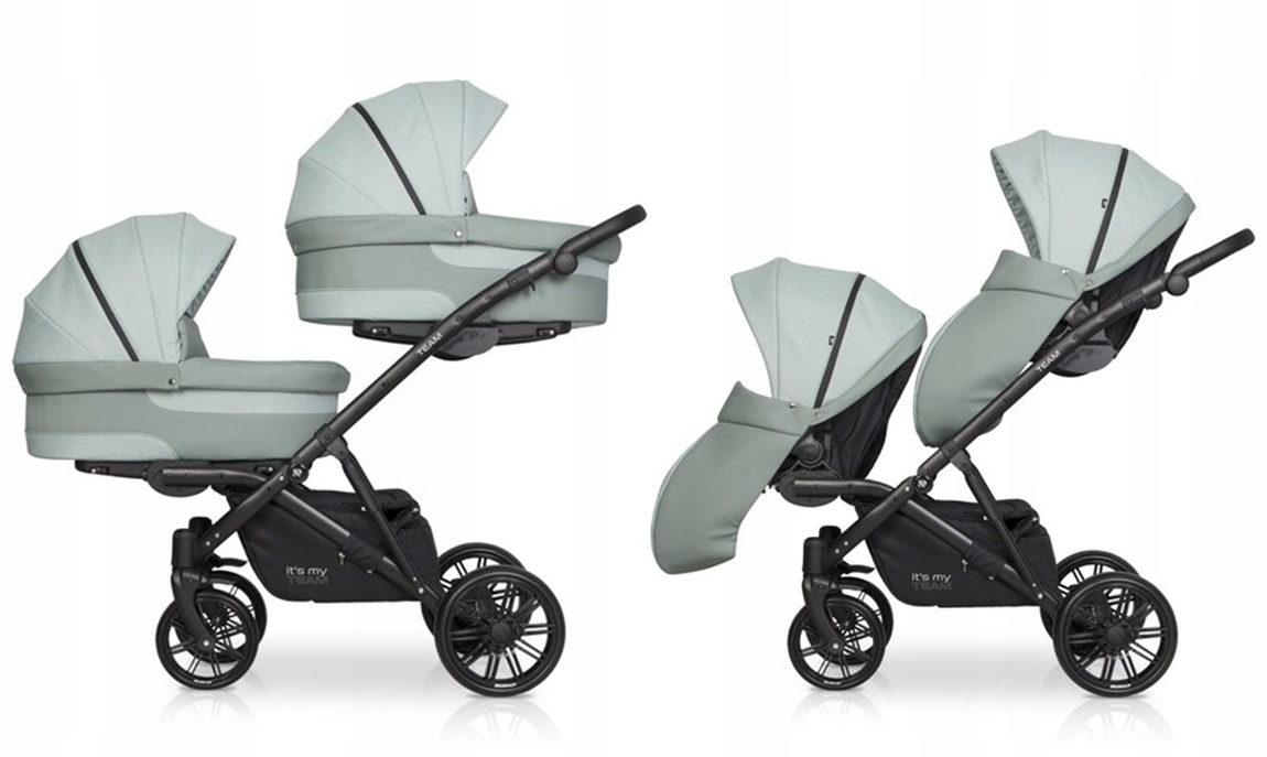 RIKO TEAM 3W1 WÓZEK BLIŻNIACZY ADAPTERY Model Team