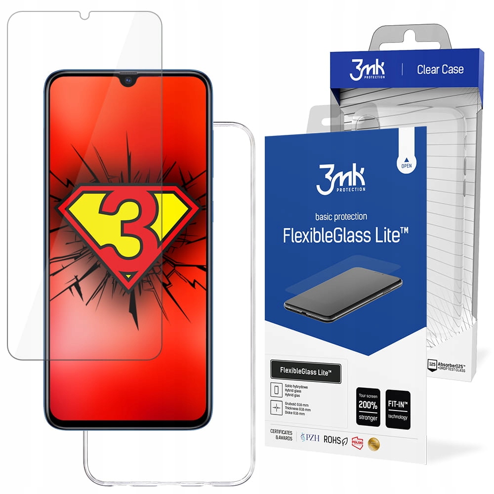 

Clear Case Etui Szkło 3mk do Samsung Galaxy A70