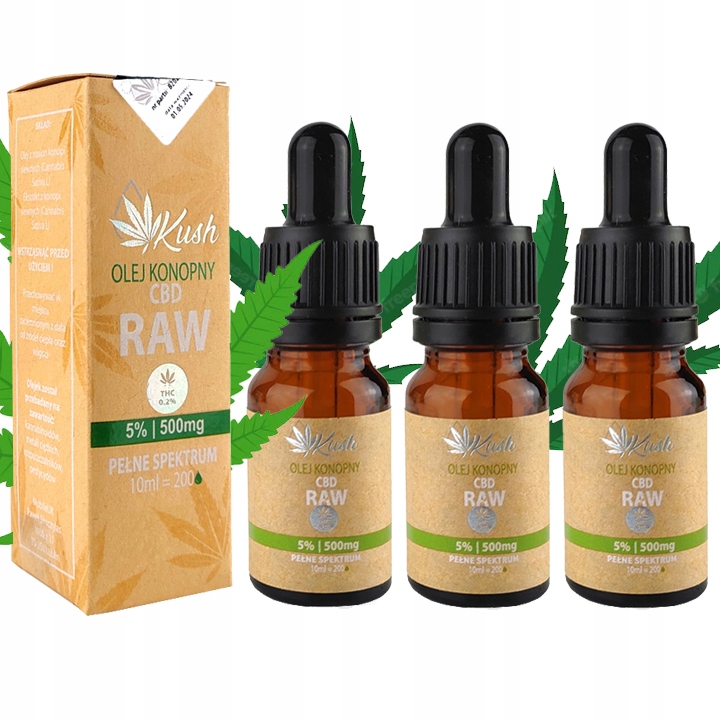 

Olejek Konopny Kush Cbd Raw 5% 1500 mg 3x 10ml