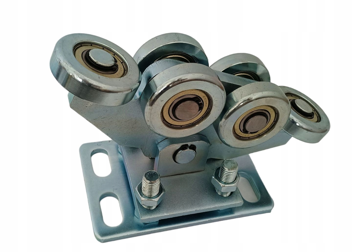 Pojízdný vozík 6 válečků, válečky pro bránu 80x80x5 s dvojitou regulací