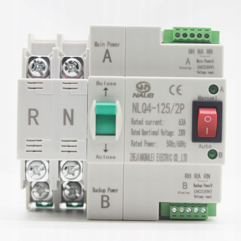 AUTOMATYCZNY PRZEŁĄCZNIK ZASILANIA 63A 2P Rodzaj inny