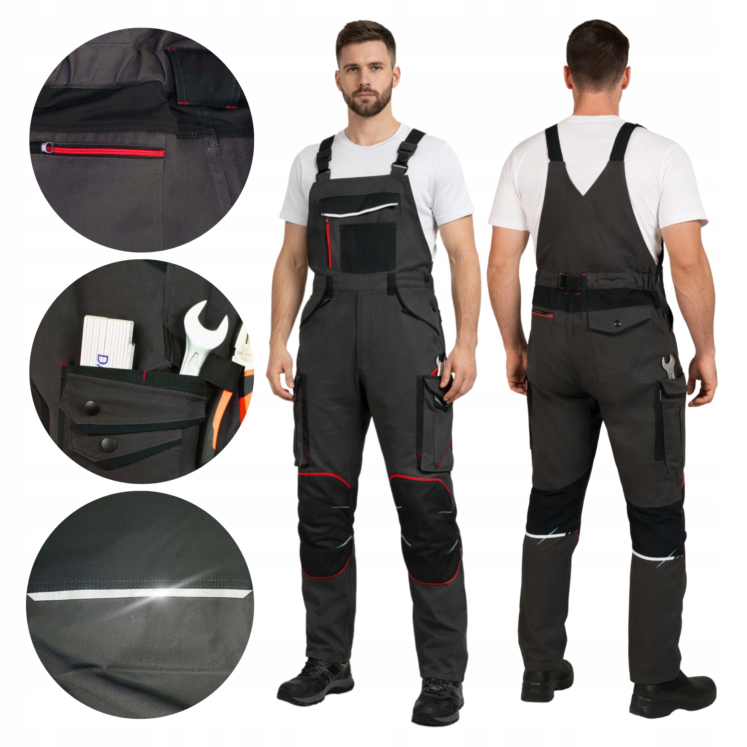 Pánské ochranné pracovní kalhoty, elastické, elastické, elastické, silné