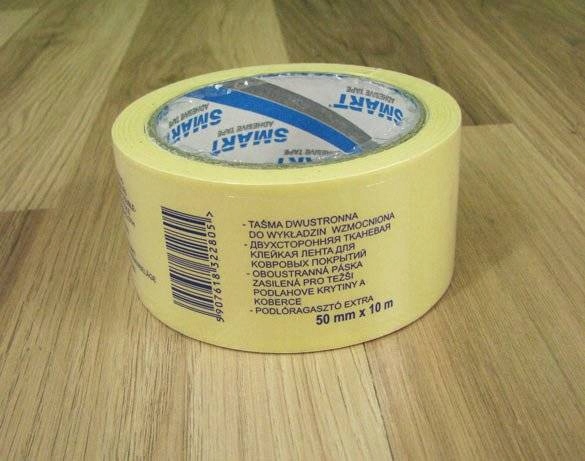 50mm x 10 m DWUSTRONNA TAŚMA DO WYKŁADZIN NAKŁADEK Przeznaczenie do wnętrz