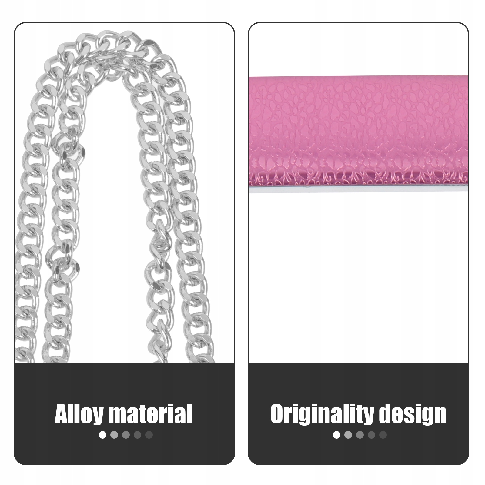 METALOWY ŁAŃCUCH DO TELEFONÓW KOMÓRKOWYCH RÓŻOWY Producent inny