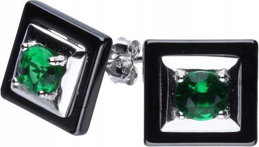 Stříbrné náušnice 925 čtverečky se zirkony 3,10 g Výjimečný vzor dárek