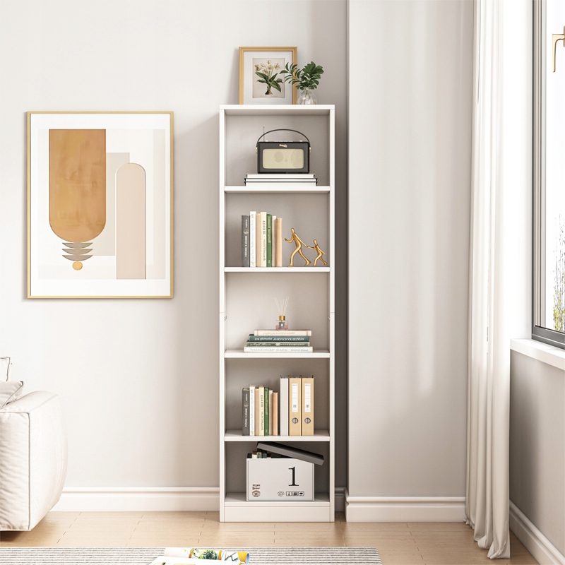 BIAŁY REGAŁ STOJĄCY NA KSIĄŻKI PÓŁKI WYSOKI NOWOCZESNY SŁUPEK LOFT 182cm EAN (GTIN) 5904890439009