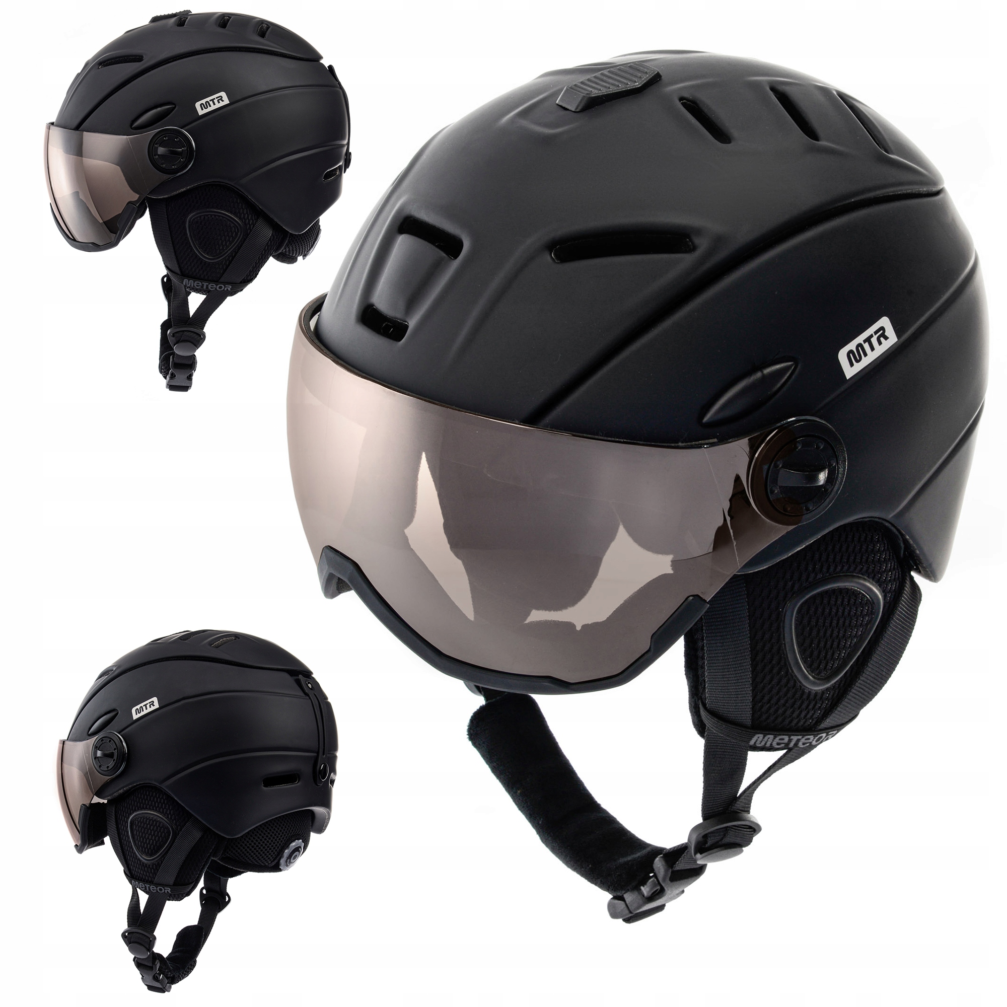 Lyžařská Přilba Snowboard Se Sklem Meteor Holo L 58-61 filtr S2 nastavitelný