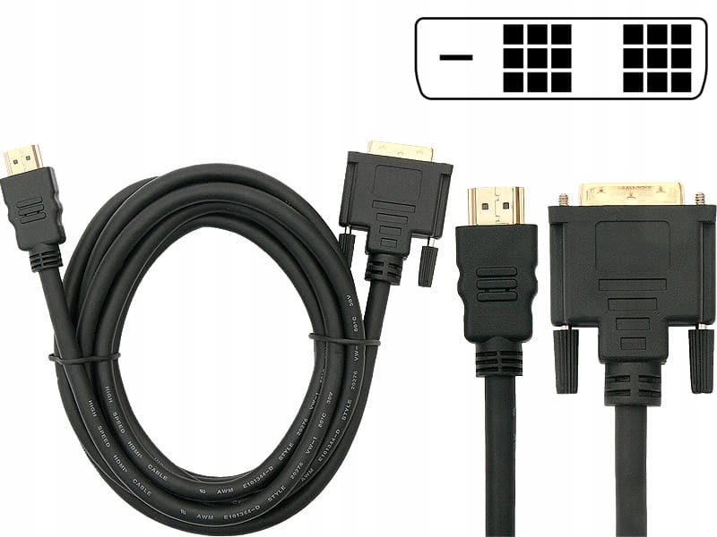 KABEL PRZEWÓD DVI-D HDMI BLOW 1,5M CZARNY FULL HD 4K PC TV