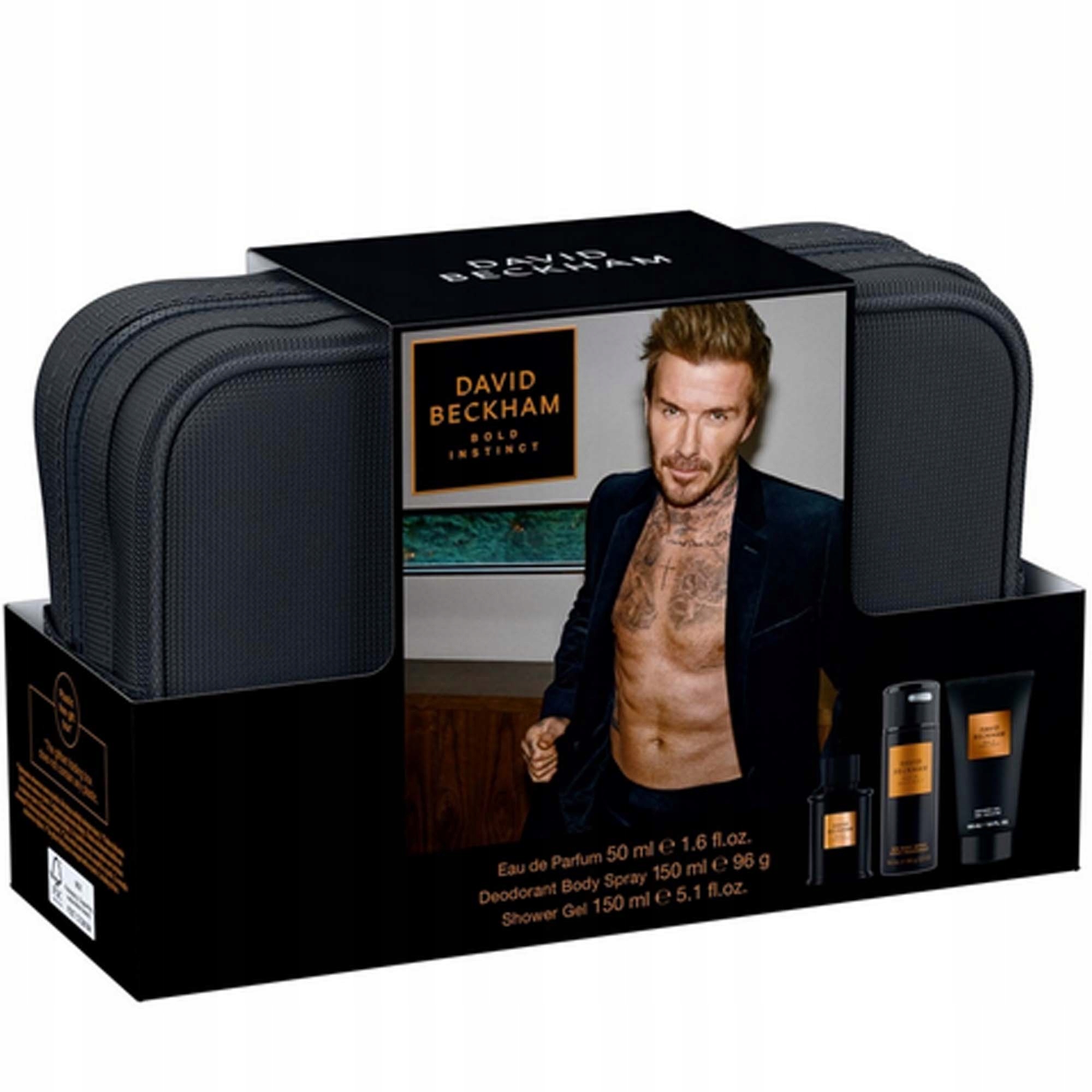 David Beckham Men Bold Instinct Zestaw Edp 50+SPRAY+ŻEL+KOSMETYCZKA