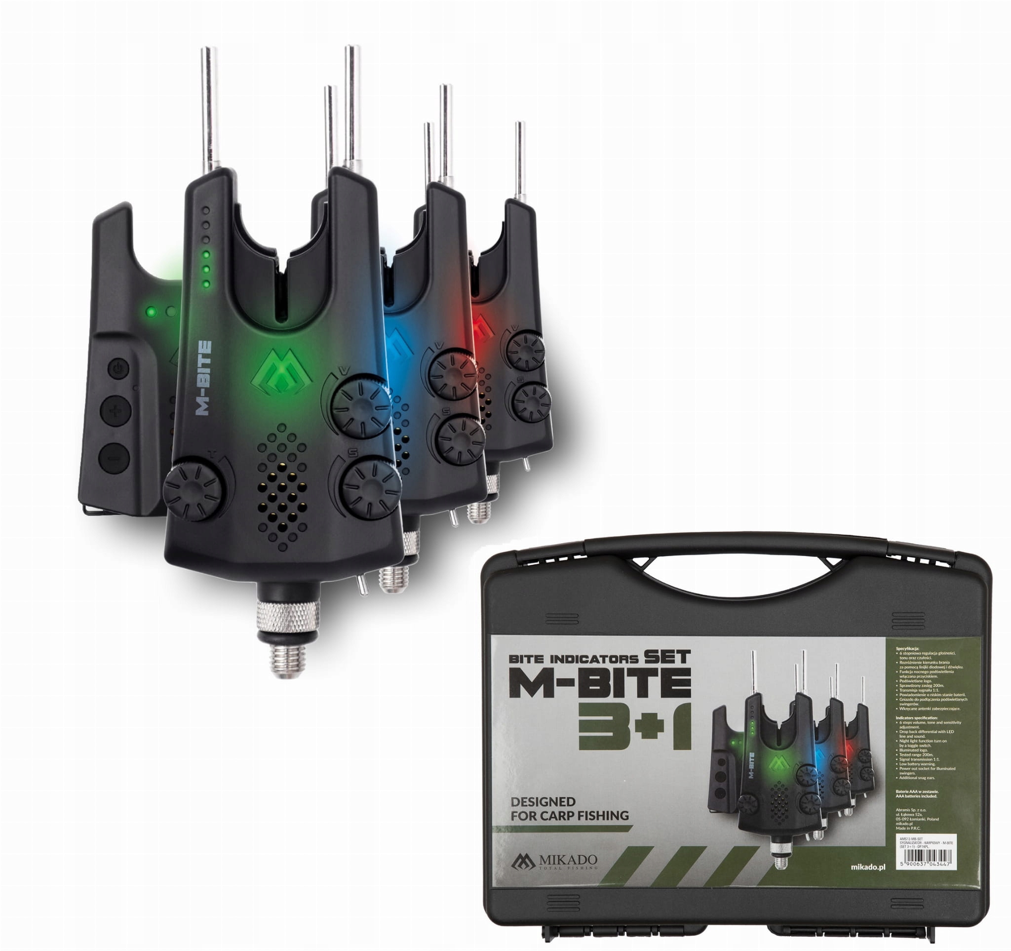 

Mikado Zestaw Sygnalizatorów Karpiowych M-bite 3+1