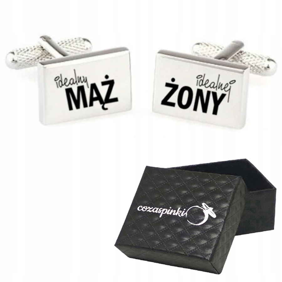 

Spinki do mankietów prostokątne Idealny Mąż ślub