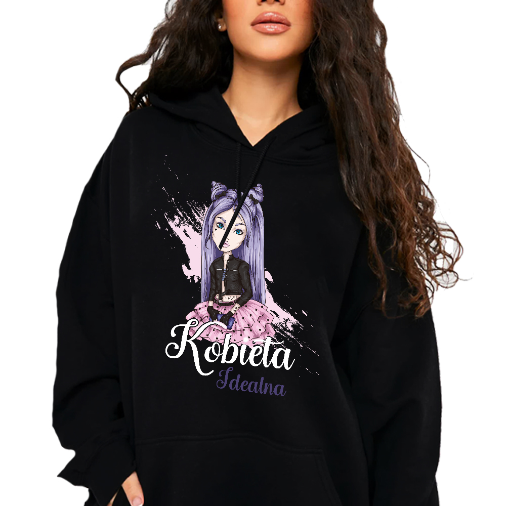 Mikina S Kapucí Bavlněná mikina Pro Ženy Ideální Ženská Motivace XXL