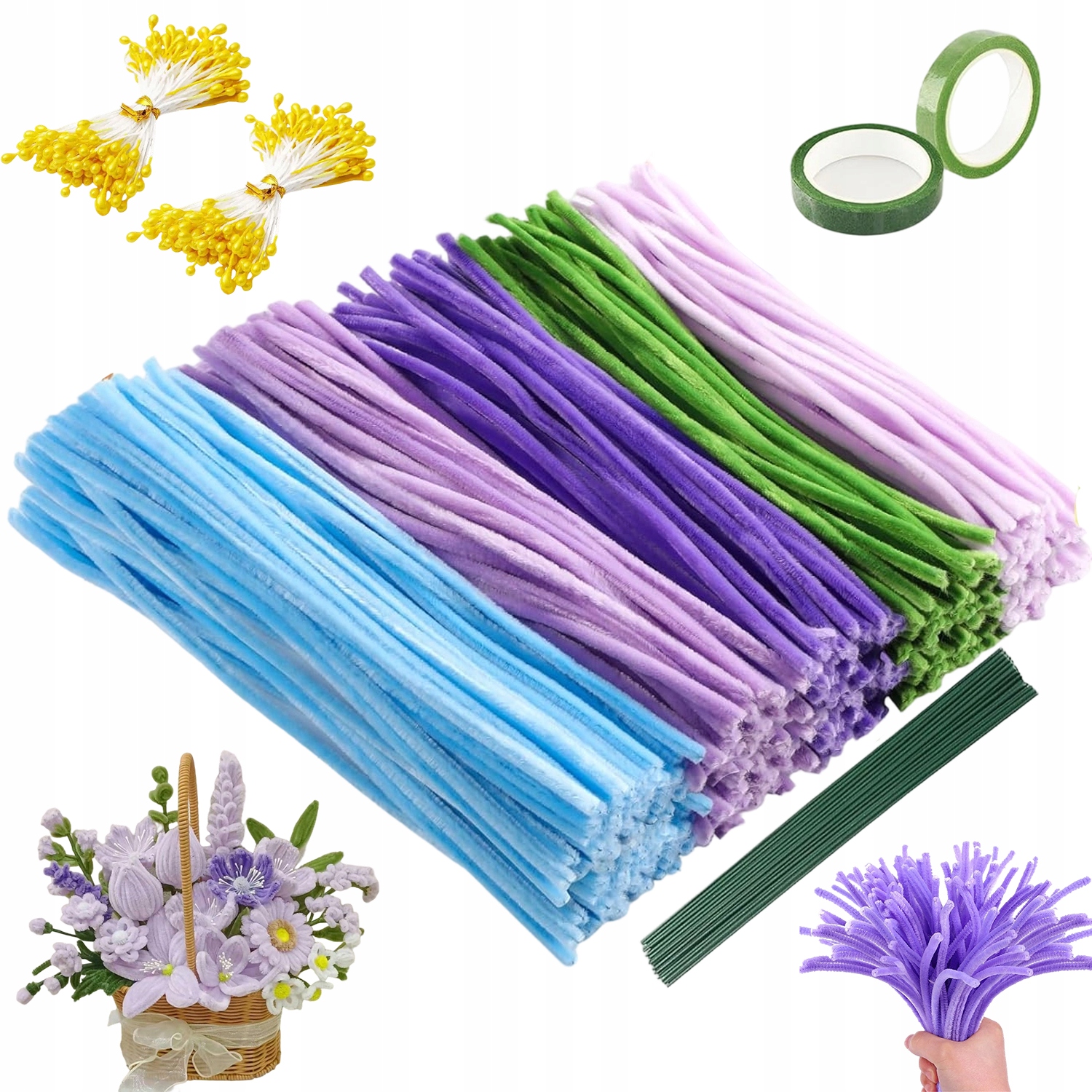 Kreativní Drátky Floristické 500KS Sada Na Vytváření Dekorací For Diy
