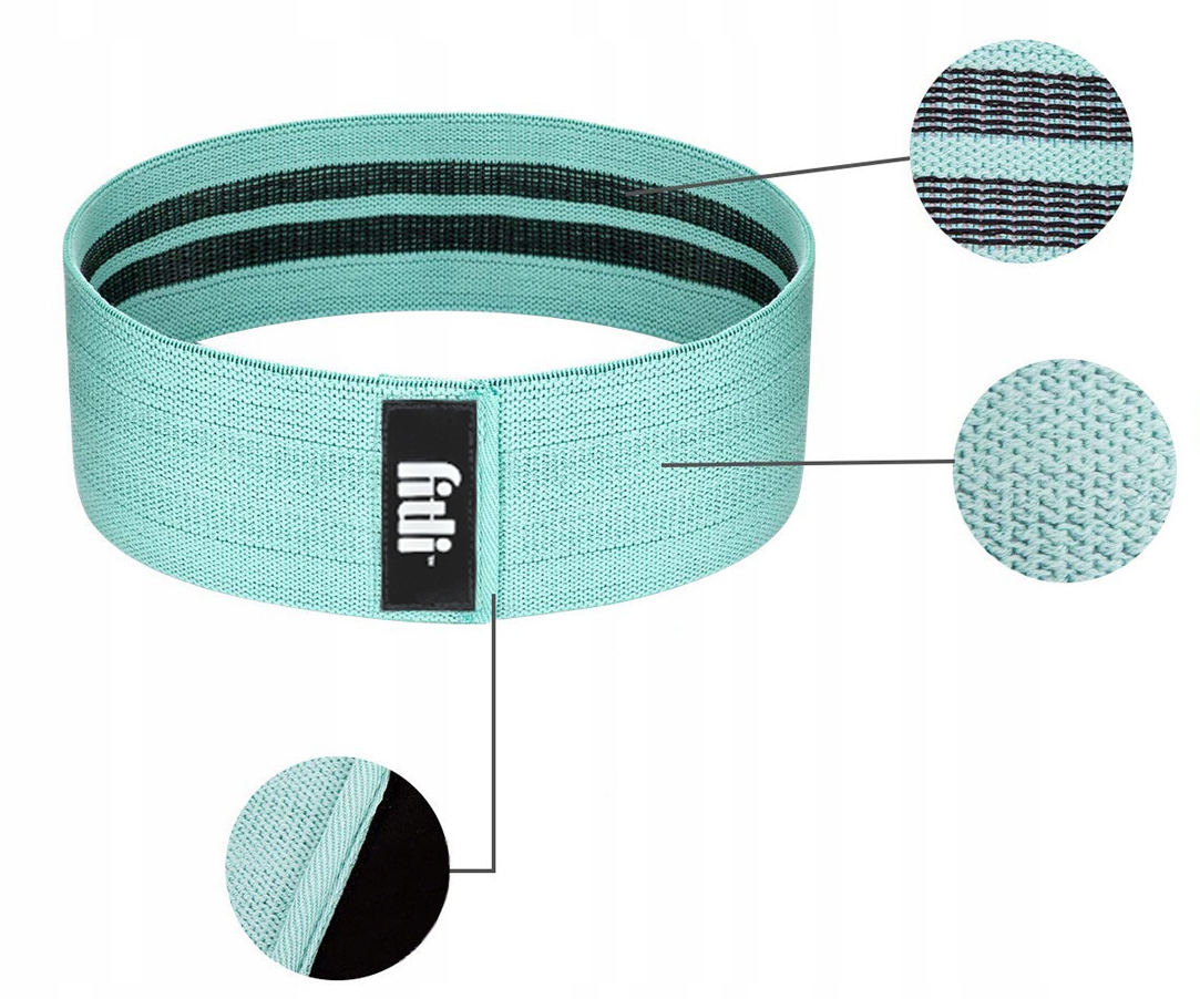 ZESTAW 3 GUMY OPOROWE DO ĆWICZEŃ MATERIAŁOWE HIP BAND MOCNE TAŚMY FITNESS Długość 74 cm