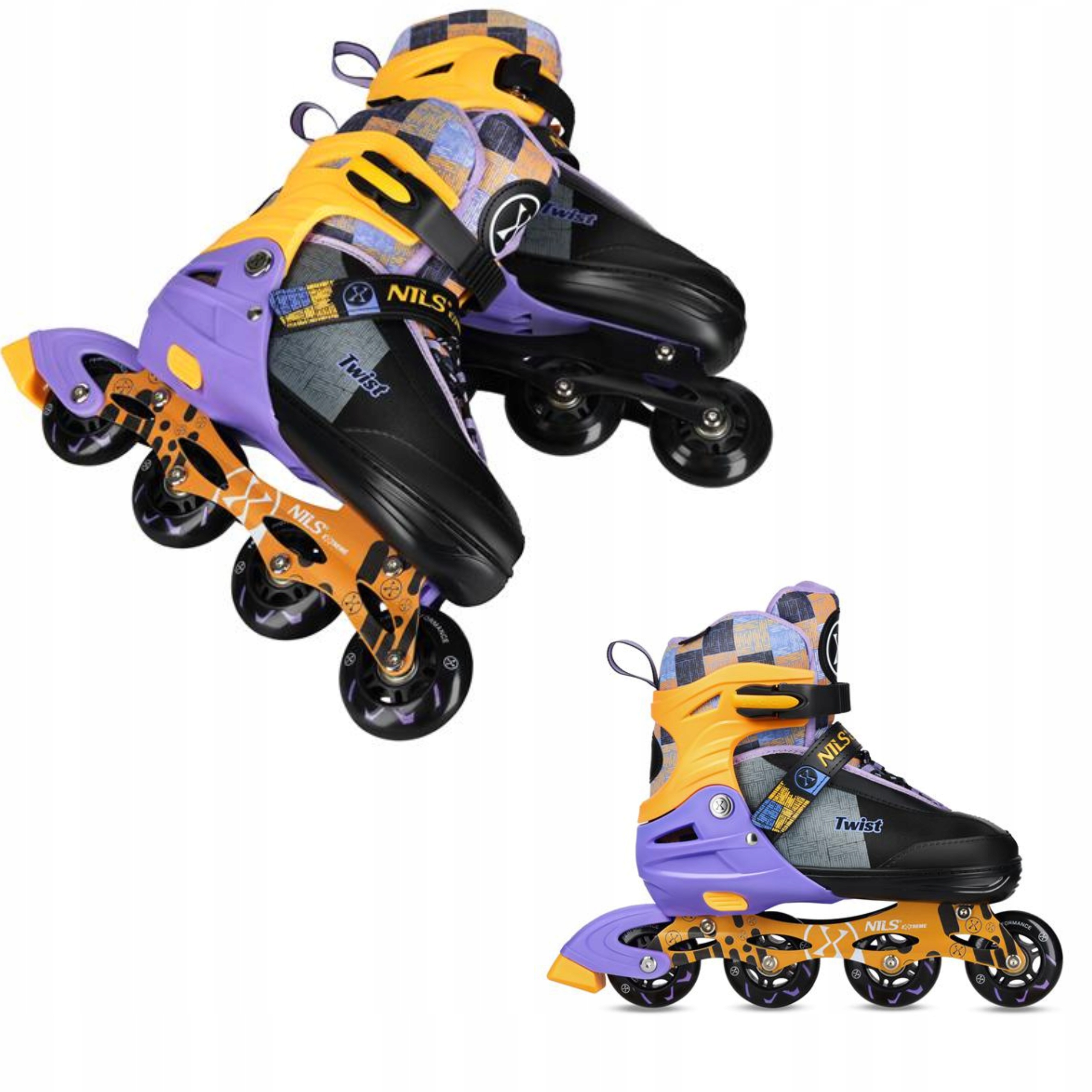 Brusle 2v1 žluté S 31 34 Nils Extreme ABEC7