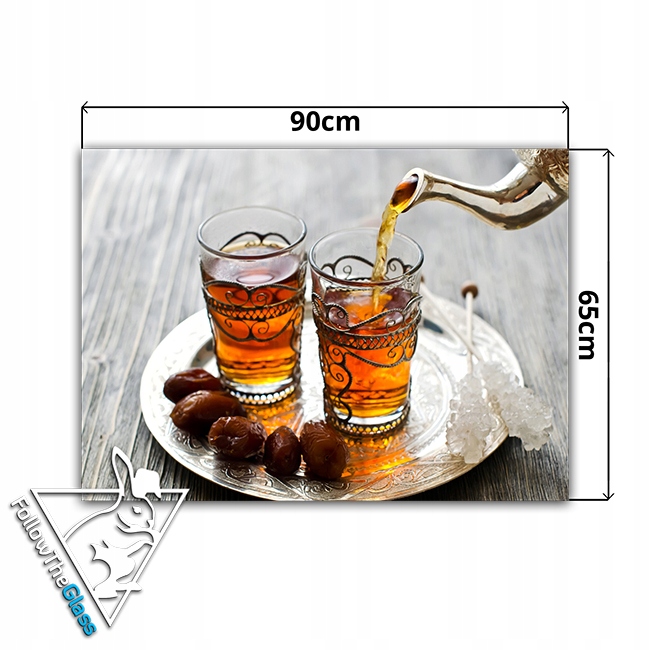 płytki ścienne hartowane kuchnia 90x65 herbata Typ dekor