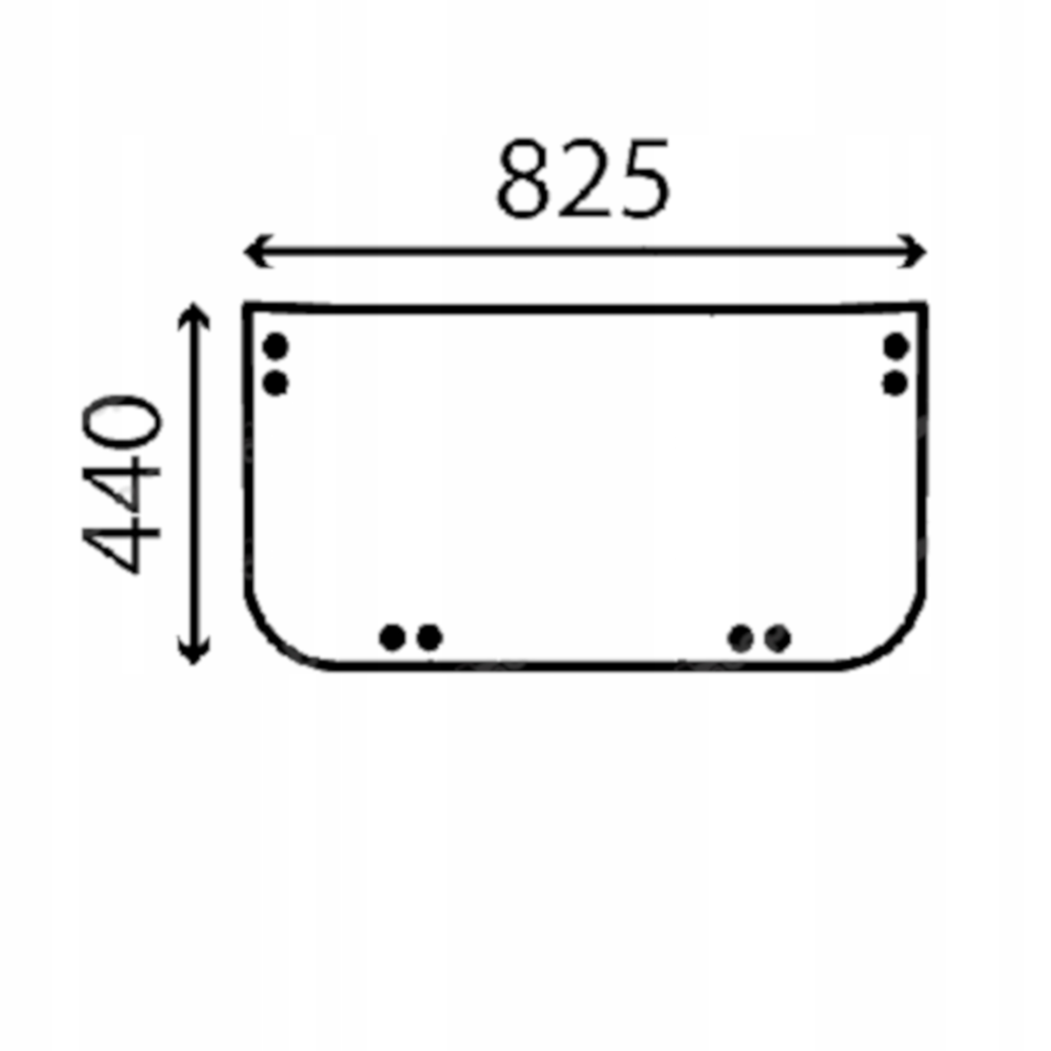 sklo Liebherr přední spodní 5007974