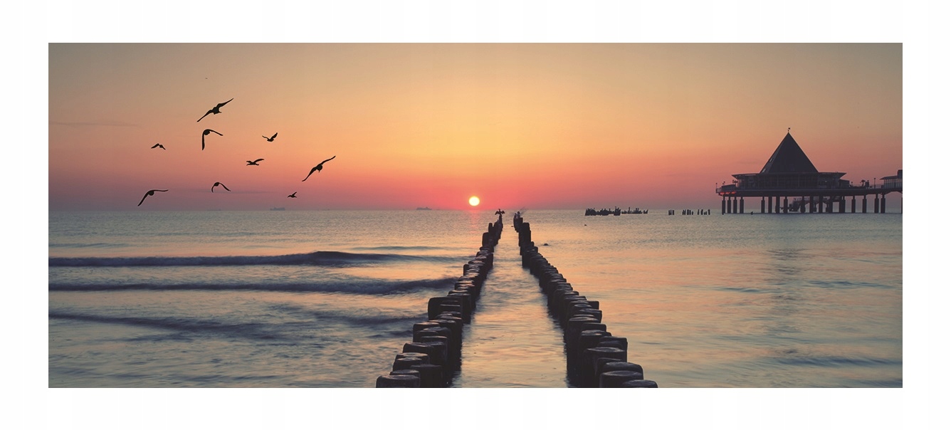 

Obraz szklany Morze Molo na szkle Łazienka 125x50