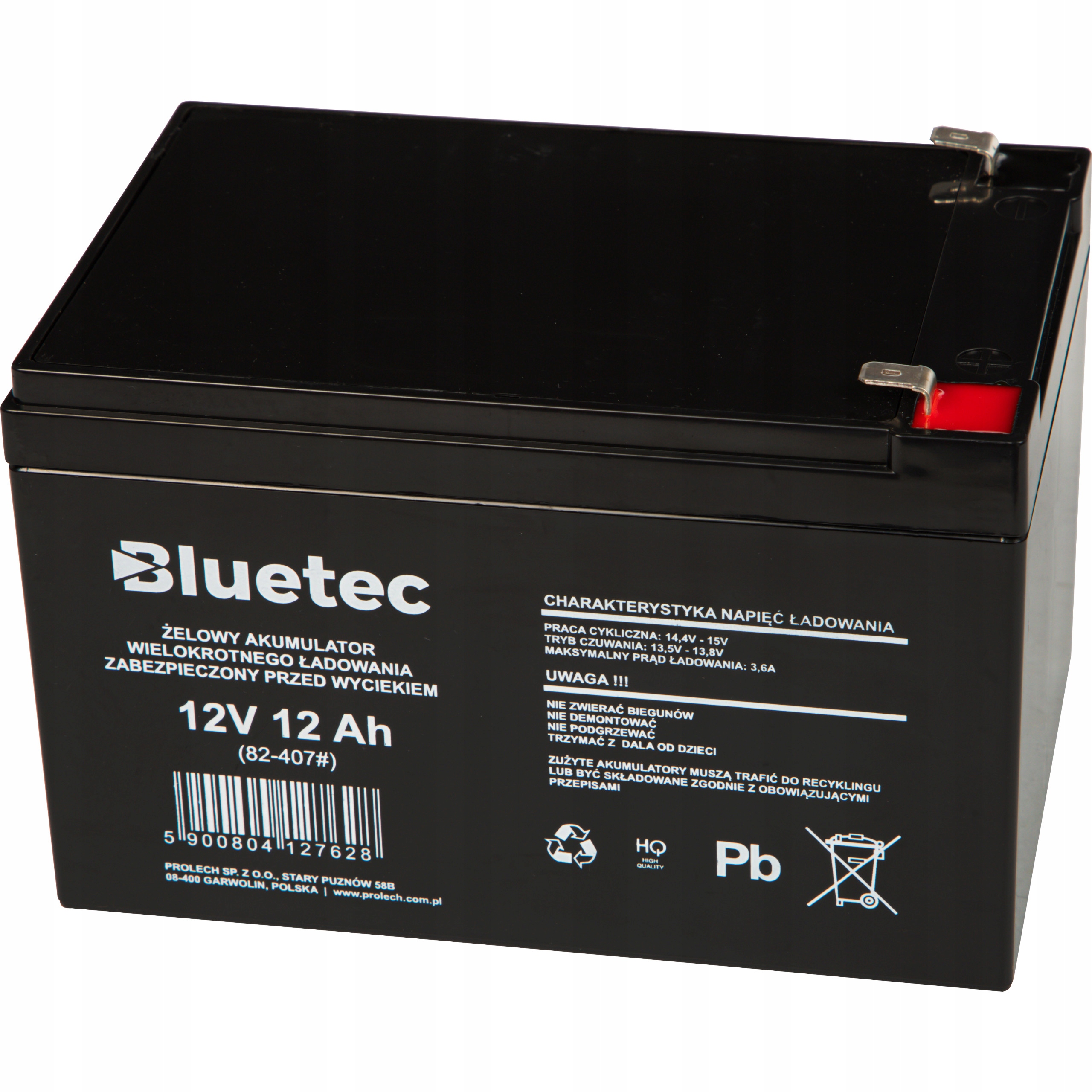

Akumulator żelowy Agm 12V 12Ah Zabawki Ups Alarm