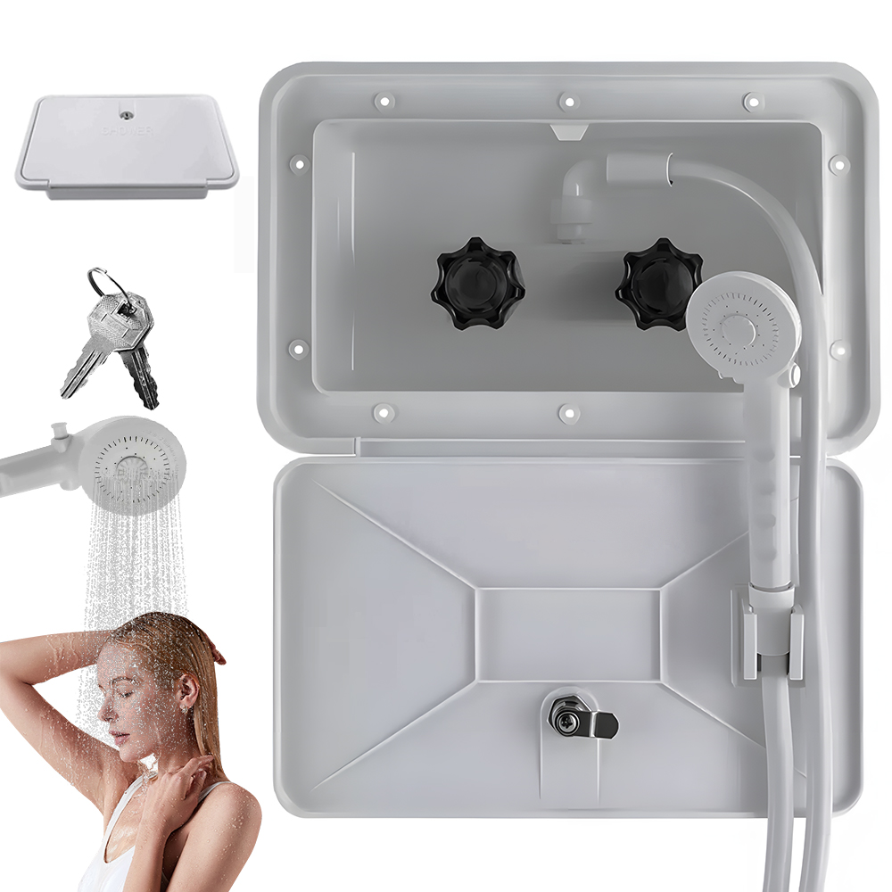 Sada Sprchové Kabiny Pro Obytné Vozy Exterior S Venkovním Zámkem