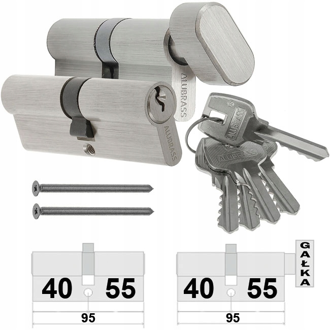 

Wkładki Alubrass 40/55 G55/40 System 5KL Nikiel