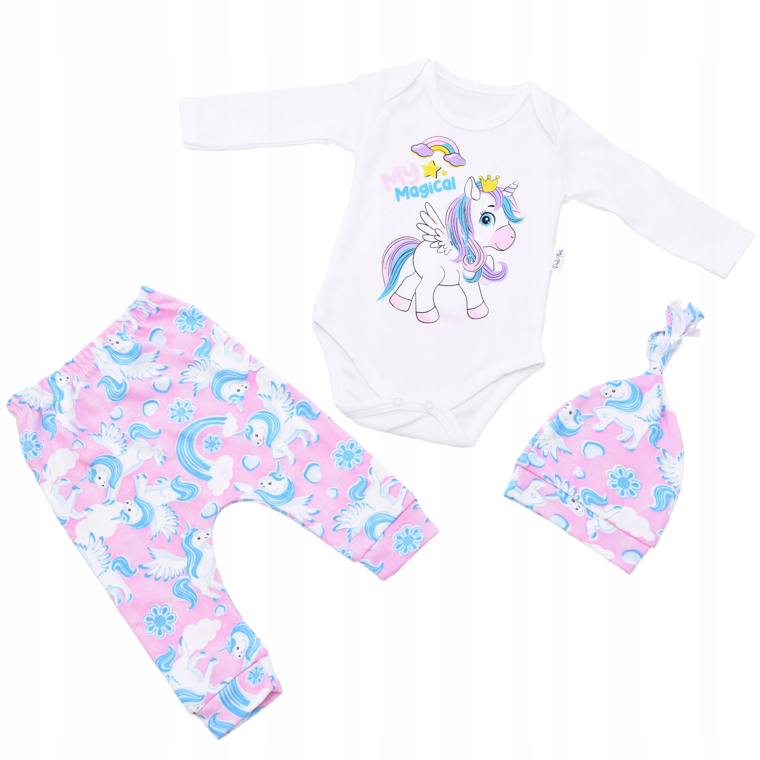 ZESTAW Z CZAPKĄ DLA DZIEWCZYNKI 3 CZĘŚCI PONY R 74