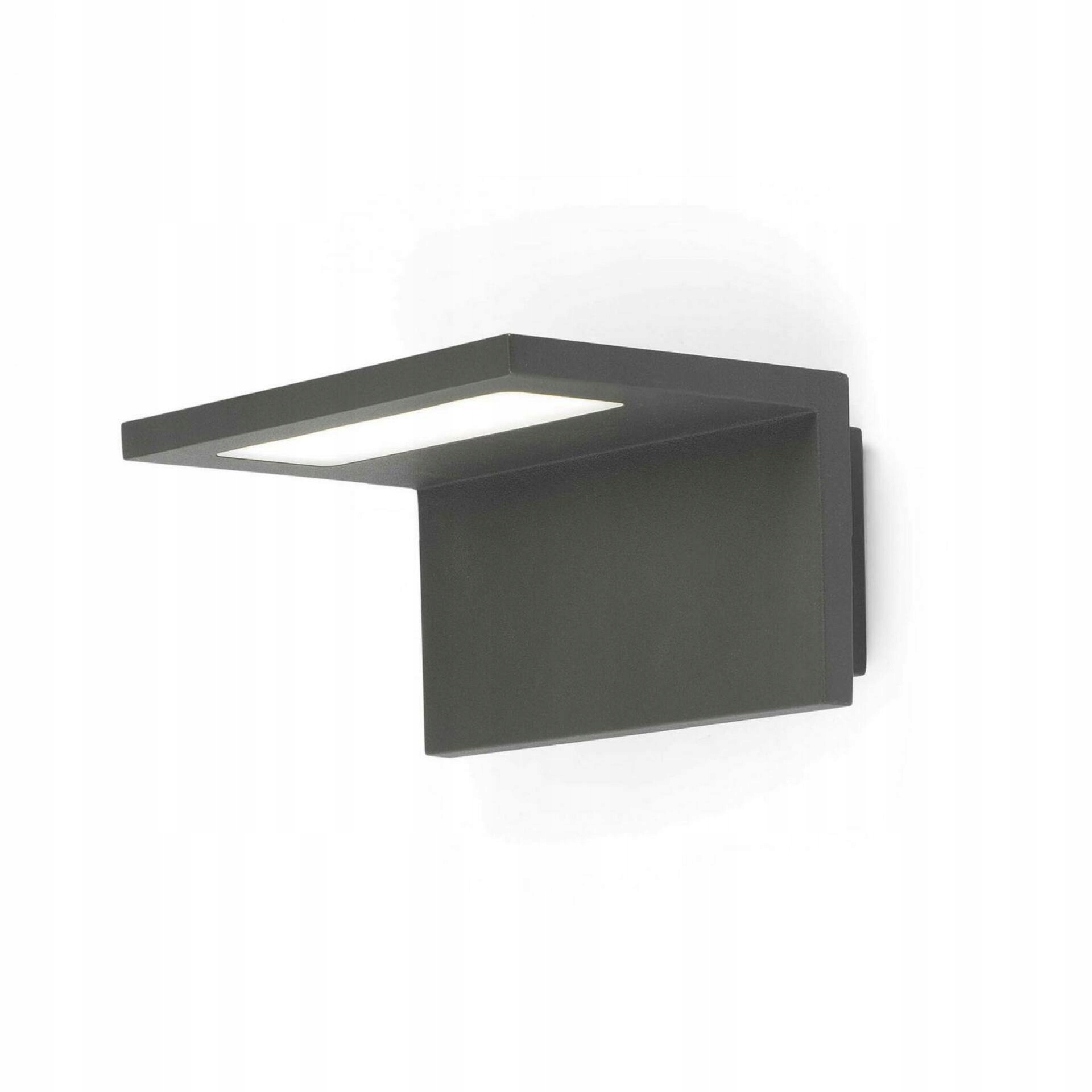 Nástenná vonkajšia lampa Faro Ele, Led 6W, IP54, tmavo šedá, moderný design
