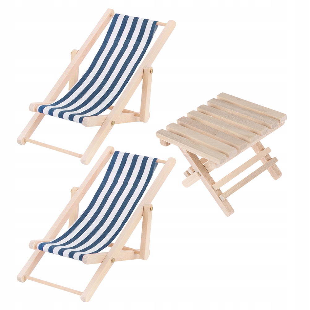 

Krzesła plażowe Deck Mini składane 3 szt