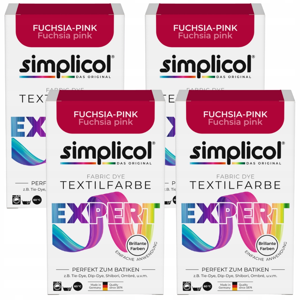 Levně Simplicol Expert Barvivo na tkaniny Fuchsia-Pink 4x150 g
