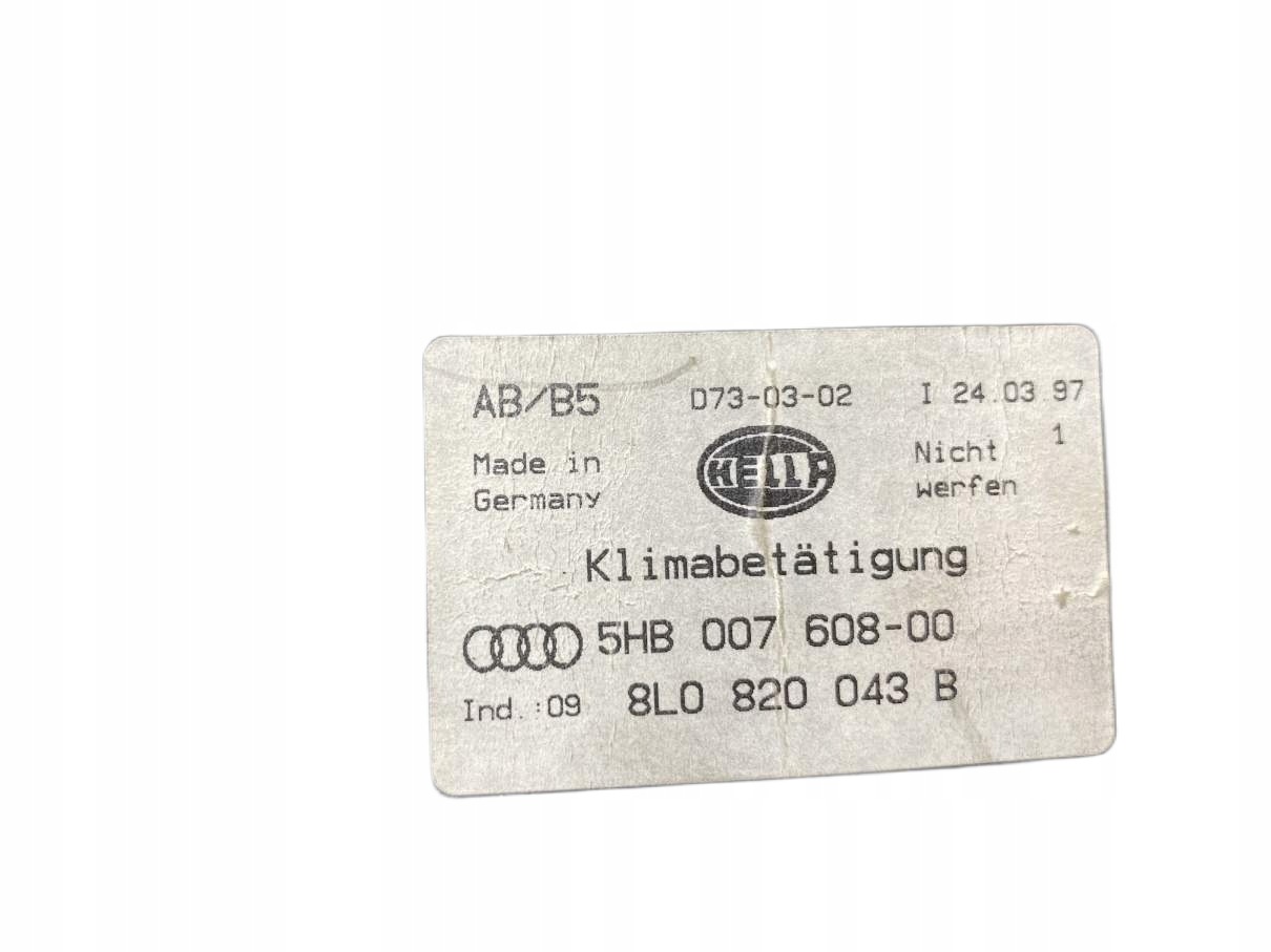 PANEL klími klimatizaci AUDI A3 8L 8L0820043B