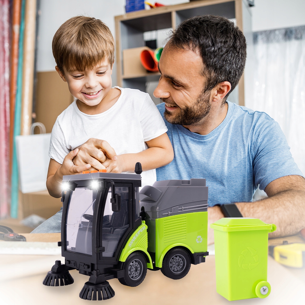 ZAMIATARKA ŚMIECIARKA ULICZNA ECO LED + Dźwięk Marka Stator