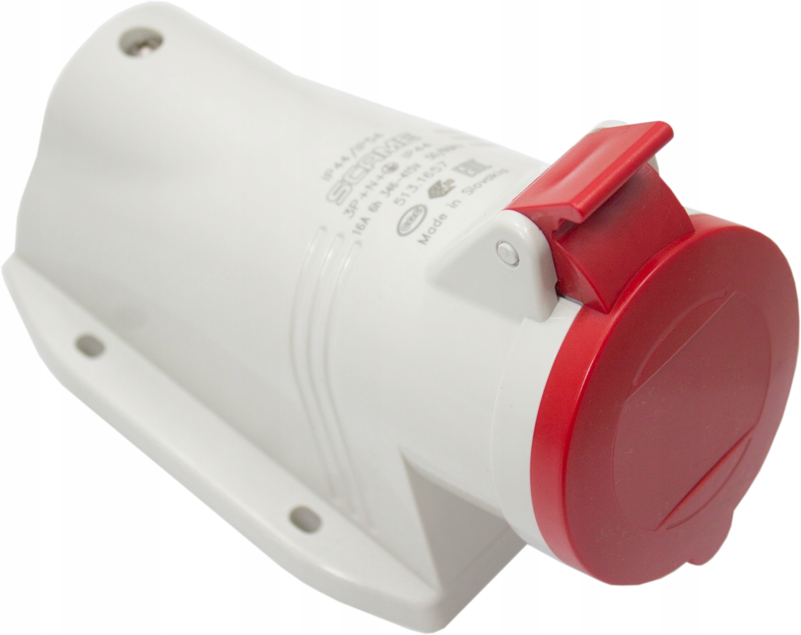 

Gniazdo Siłowe Stałe Scame 5P 16A IP44 513.1657