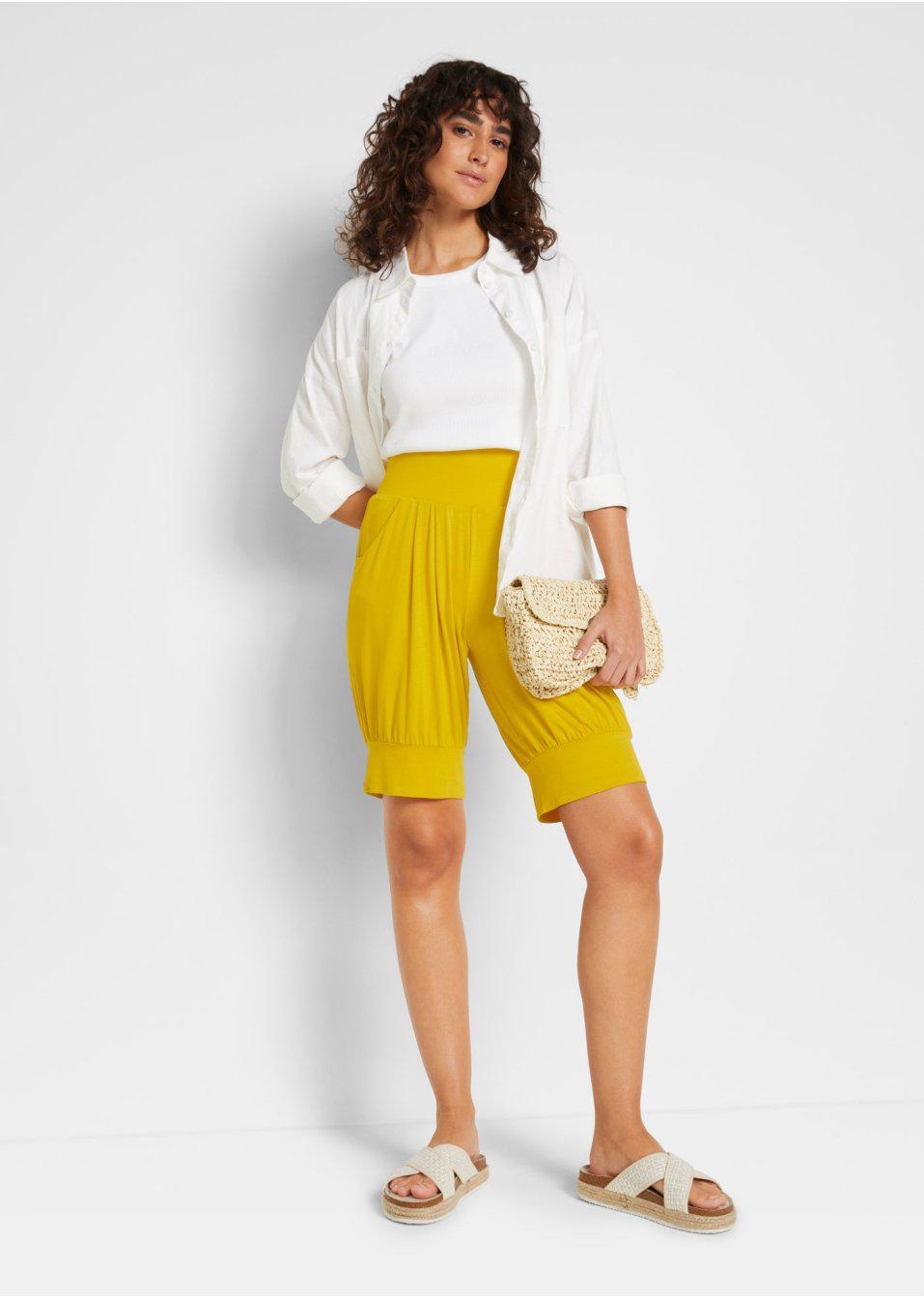 BONPRIX _DYI DYC ZÓŁTE BERMUDY ALLADYNKI _/ 36 Rozmiar 36